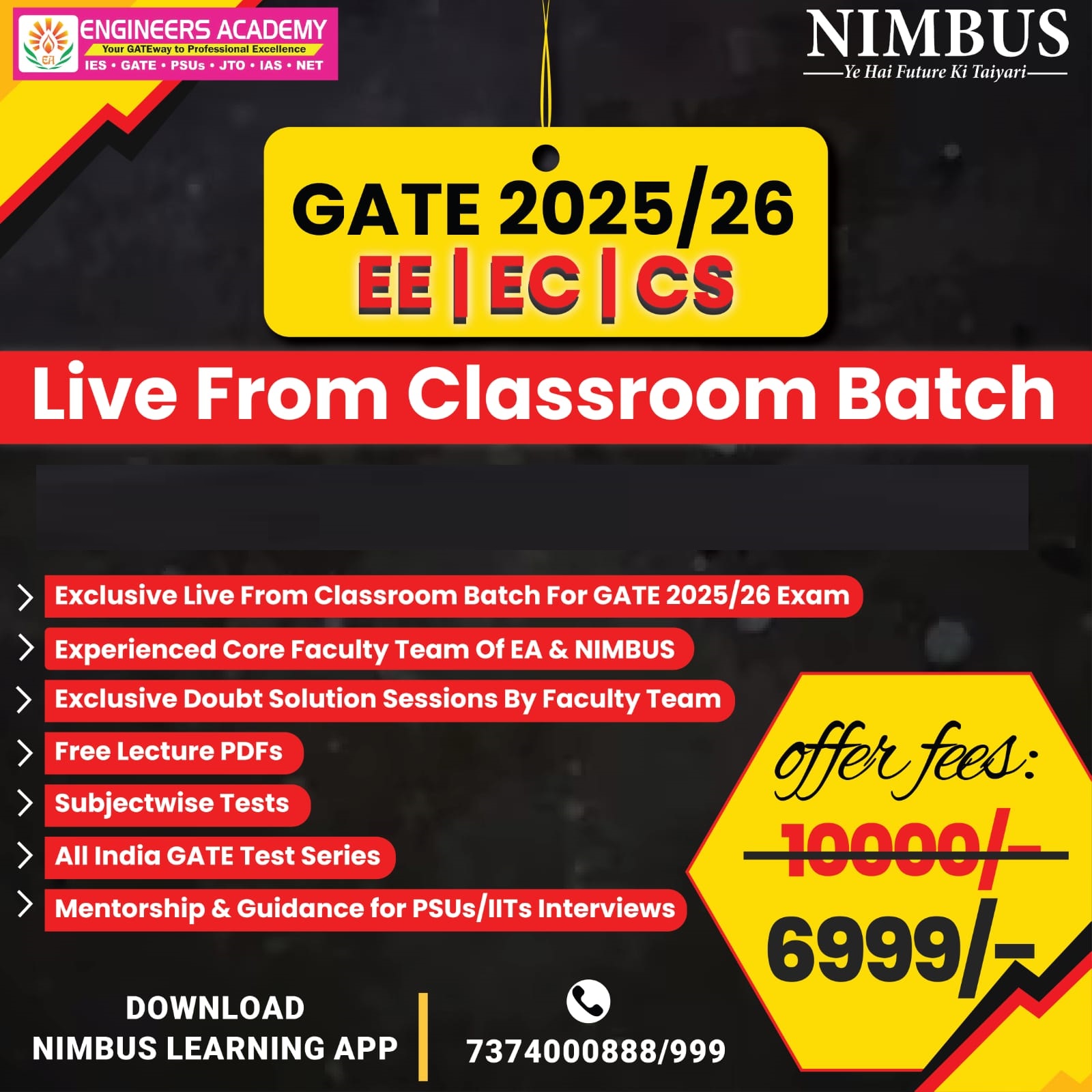 Gate 2025-26 Live From Classroom batch